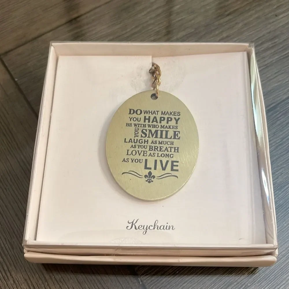 Orly “Do What Makes You Happy” Brass Keyring
